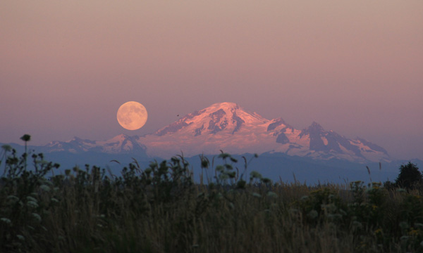 mountain and Full Moon