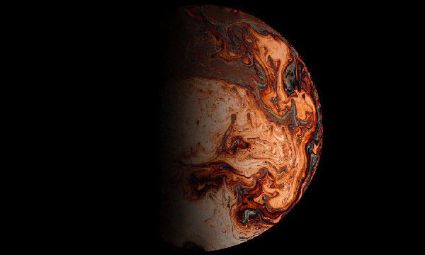 dark stylized planet
