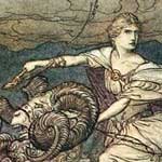 Fricka Approaches in Anger, Arthur Rackham