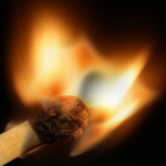 flaming match